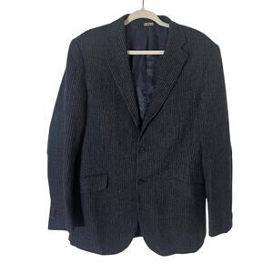 Banana Republic Men's 100% Wool Two-Button Navy Pinstripe Blazer Coat 40 R